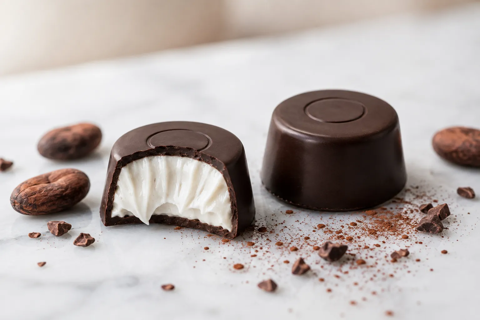 Bombones de chocolate Benot con relleno cremoso