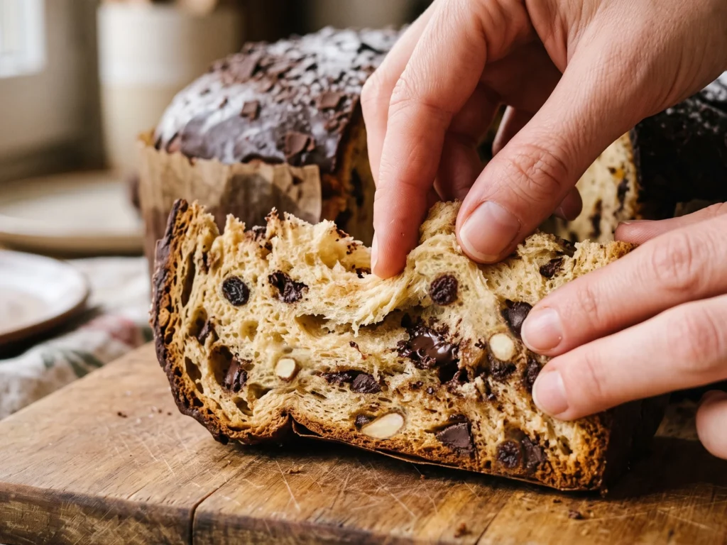 Pan dulce sin gluten con chocolate y frutos secos